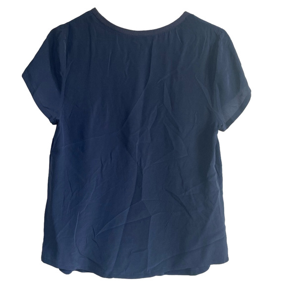 JOIE 100% Silk Short Sleeve Blouse - Picture 6 of 8